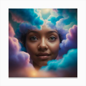 Girl In The Clouds Canvas Print