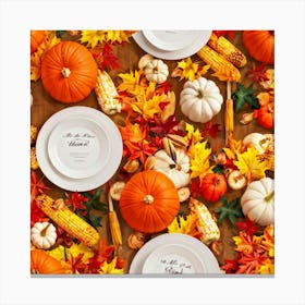 Bright Autumn Palette Incorporating Traditional Holiday Elements Styled In A Modern Art And Design (5) Canvas Print