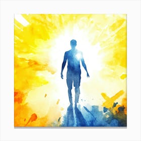 Man Walking In The Sun Canvas Print