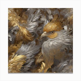 Golden Feathers and Silver Feathers Canvas Print