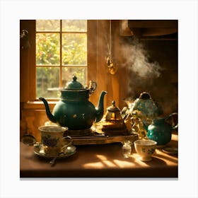 As Steam Rises From The Teapot (3) Canvas Print