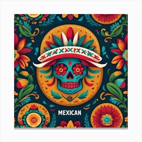 Mexican Skull 53 Canvas Print