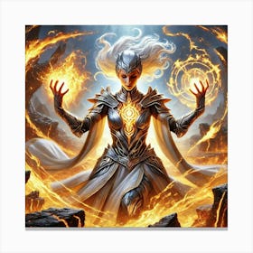 Nerys Volkaris Elemental Unity Canvas Print