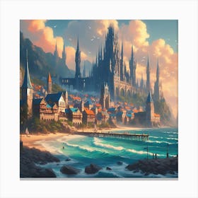 Beachside Town 13 Canvas Print