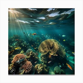 Underwater Coral Reef Canvas Print