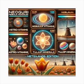 Netherlands Nutritional Info Scifi Canvas Print