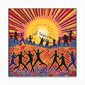 People Dancing In The Sun Canvas Print