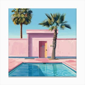 Pink Pool 9 Canvas Print