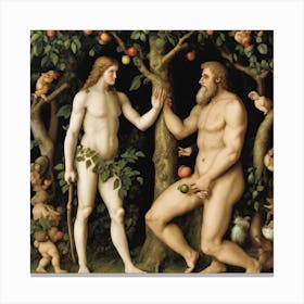 Adam And Eve 8 Canvas Print