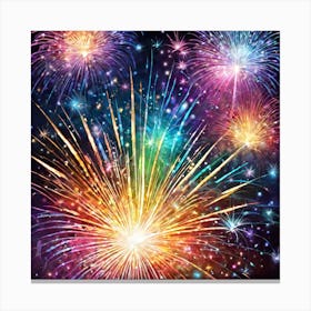 Fireworks In The Sky 20 Canvas Print