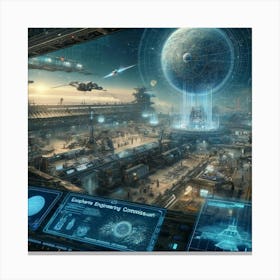 Orbital Engineering Commission Converted Canvas Print