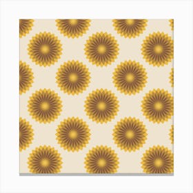 Brown Retro Pattern 10 Canvas Print