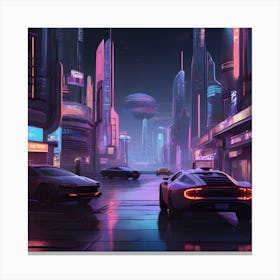 Futuristic City 16 Canvas Print