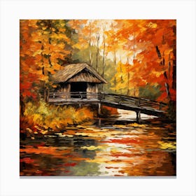 Autumn Bridge 14 Canvas Print