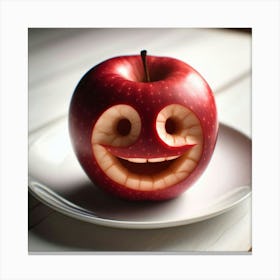 Happy Apple 2 Canvas Print