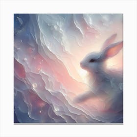 Rabbit In Space Canvas Print