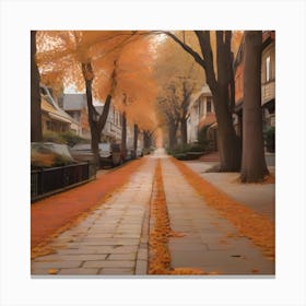 Autumn Street Canvas Print