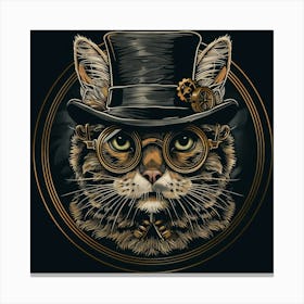Steampunk Cat 30 Canvas Print