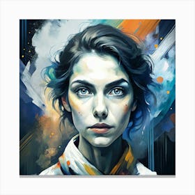 Girl With Blue Eyes 1 Canvas Print