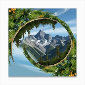 Spiral Mountain Scenery Canvas Print