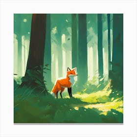 Fox In The Forest 23 Canvas Print