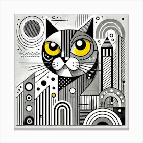 Rustpaw City Cat Canvas Print