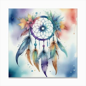 Watercolors Dreamcatcher Canvas Print