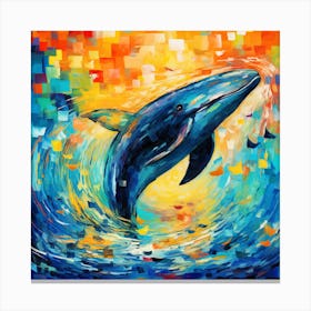 Dolphin Painting 4 Canvas Print