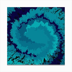 Abstract Blue Swirl Canvas Print