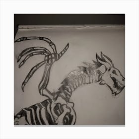 Dragon Skelton Canvas Print