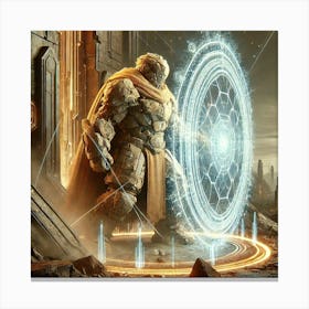 Stonebound Guardians Defensive Shields 1 Canvas Print