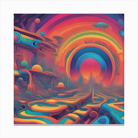 Psychedelic Landscape Canvas Print