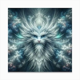 White Cat 5 Canvas Print