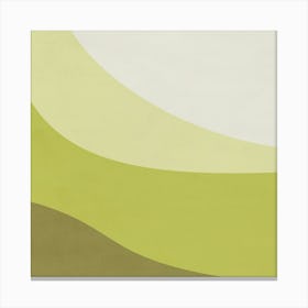 Green Abstract Waves Canvas Print