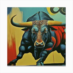 Bull Pop Art Canvas Print