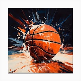 Basketball Splash Canvas Print