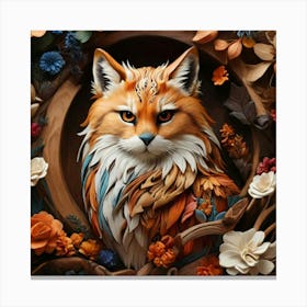 Cat Panting Virtuel Canvas Print