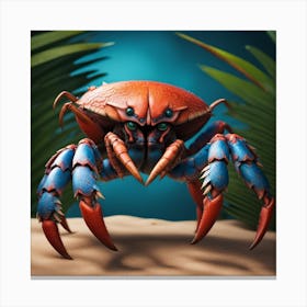 Crab On The Beach Canvas Print
