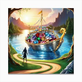 Boat Full Of Jewels Canvas Print