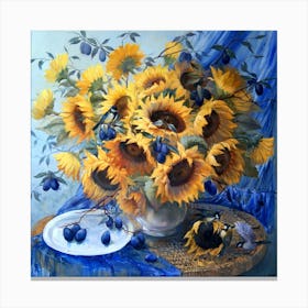 Stillleben Mit Sonnenblumen Canvas Print