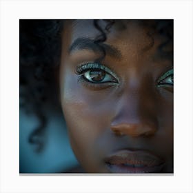 Portrait Of A Young African American Woman Canvas Print