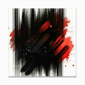 Abstract Black And Red Painting 1 Canvas Print