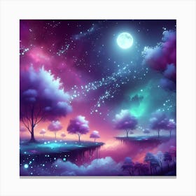 Night Sky Wallpaper Canvas Print