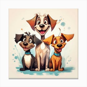 Three Dogs Canvas Print