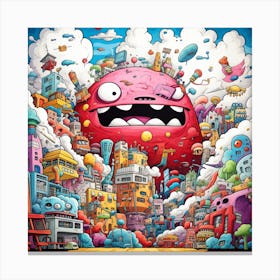 Monster City Canvas Print