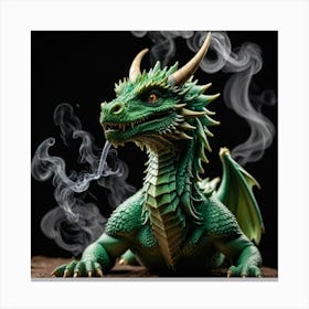 Dragon Smoking Canvas Print