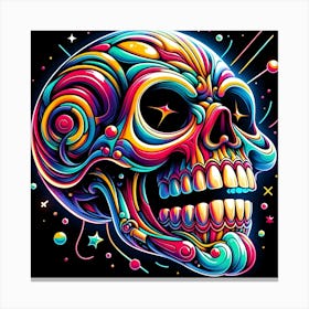 Colorful Skull 3 Canvas Print