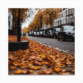 Autumn Leaves On The Street 1 Canvas Print