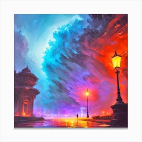 City At Night 11 Canvas Print