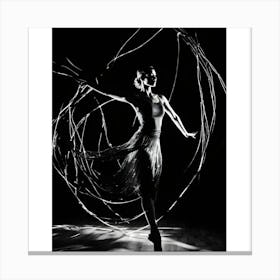 Dancer In Black And White Canvas Print